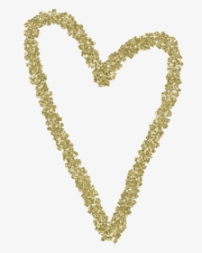 Gold Glitter Heart - Gold Glitter Heart Png, Transparent Png, Transparent PNG