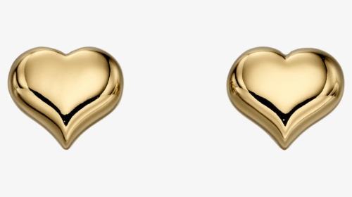 Gold Heart Earrings, HD Png Download, Transparent PNG