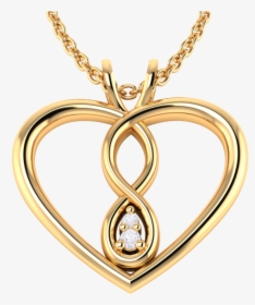 Gold Heart Infinity Necklace Pendants, HD Png Download, Transparent PNG