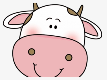 Transparent Cow Face Png - Cute Cow Head Clipart, Png Download, Transparent PNG