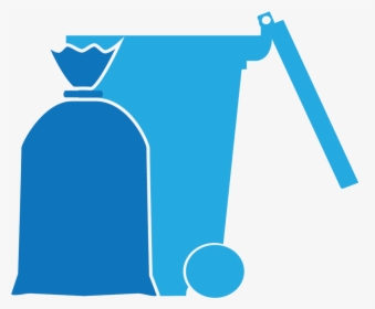 Bags That Fit An Outdoor Trash Can - Clipart Of Blue Trash Bag, HD Png Download, Transparent PNG