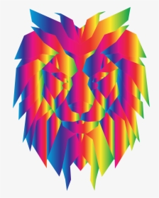 Prismatic Polygonal Lion Face 2 Clip Arts - Lion Prismatic, HD Png Download, Transparent PNG
