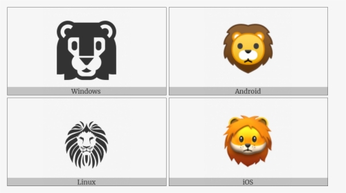Lion Face On Various Operating Systems - Smiley, HD Png Download, Transparent PNG