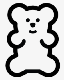 Clip Art I M A Gummy Bear Gummi Candy - Gummy Bear Png Black And White, Transparent Png, Transparent PNG
