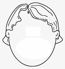 Blank Face Boy Clip Art At Clker - Face Cartoon Black And White, HD Png Download, Transparent PNG