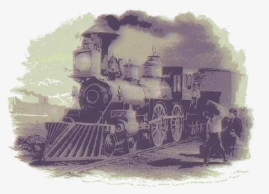 Vintage Train - Victorian Era Steam Engine, HD Png Download, Transparent PNG