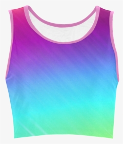 Neon Rainbow Rays Of Light Women S Crop Top - Active Tank, HD Png Download, Transparent PNG