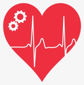 Heart With Ekg Line Clipart , Png Download - Broken Heart, Transparent Png, Transparent PNG