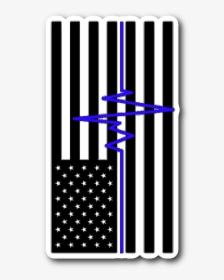 Blue Ekg Thin Blue Line Flag Sticker - Lex Drewinski, HD Png Download, Transparent PNG