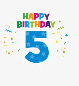 Pbd518 - Happy 5th Birthday Png, Transparent Png, Transparent PNG
