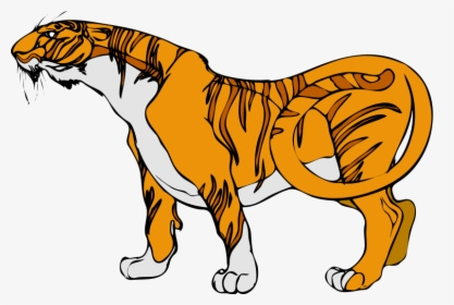 Tiger Cartoon Clipart - Tiger Moving Animation Clipart, HD Png Download, Transparent PNG