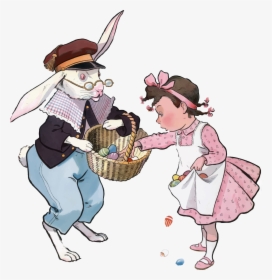 Vintage Easter Bunny And Girl Clip Arts - Png Clipart Cocktail Clipart Transparent Background, Png Download, Transparent PNG