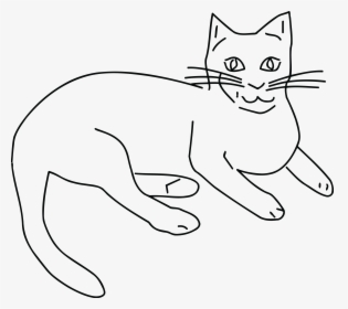 Free Clipart Of A Black And White Cat - Mammals Black And White Clipart Cat, HD Png Download, Transparent PNG