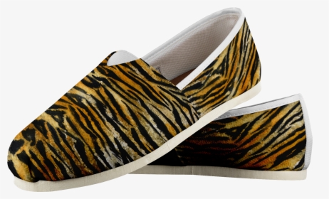 Saki Orange Bengal Tiger Stripe Women S Comfy Flats - Slip-on Shoe, HD Png Download, Transparent PNG