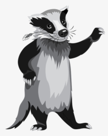 Cartoon,striped Character - Badger Png, Transparent Png, Transparent PNG