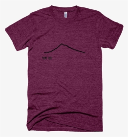 Mountain Outline - Mount Hood - American Apparel Tri Blend Black Shirt, HD Png Download, Transparent PNG