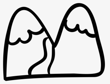 Mountains Hand Drawn Landscape - Icon, HD Png Download, Transparent PNG