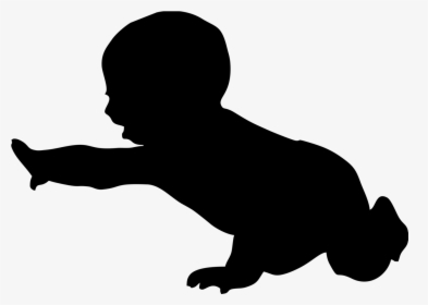 Para Baby Shower Png - Baby Crawling Silhouette Png, Transparent Png, Transparent PNG