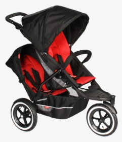 Black Pram Baby Png Image - Phil And Teds Explorer Double Buggy, Transparent Png, Transparent PNG