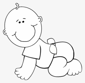 Baby Svg Clip Arts - Baby Coloring Black And White, HD Png Download, Transparent PNG