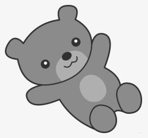 Cute Bear Animal Free Black White Clipart Images Clipartblack - Blue Teddy Bear Cartoon, HD Png Download, Transparent PNG