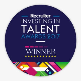Recruiter Official Logos 2017 Winner - Recruiter Investing In Talent, HD Png Download, Transparent PNG