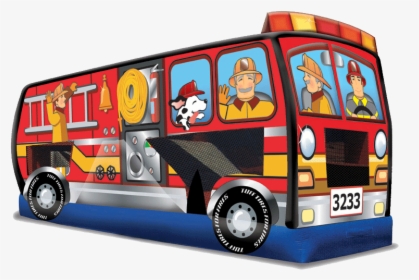 Fire Truck Combo - Fire Truck Bounce House, HD Png Download, Transparent PNG