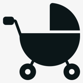 Baby Stroller Clipart Black And White - Baby Stroller Png Icon, Transparent Png, Transparent PNG