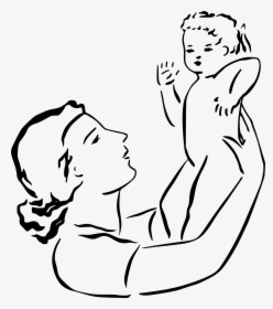 Mother Holds Baby Clip Arts, HD Png Download, Transparent PNG