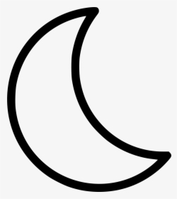 Transparent Crescent Moon Clipart Png - Half Moon Cartoon Black And White, Png Download, Transparent PNG