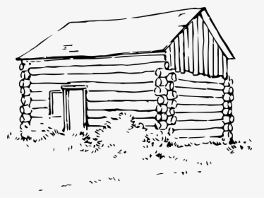 Log Cabin Cottage Clip Art - Transparent Wood Cabin Drawing, HD Png Download, Transparent PNG