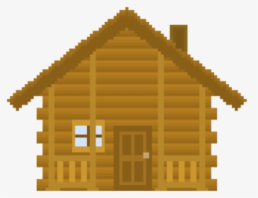 Transparent Logs Clipart - Pixel Art House Png, Png Download, Transparent PNG