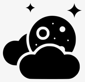 Forecast Clouds Moon Night - Moon And Clouds Icon Png, Transparent Png, Transparent PNG