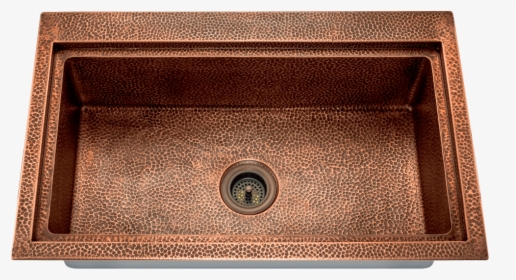 One Bowl Drop In Copper Kitchen Sink , Png Download - Copper Sink, Transparent Png, Transparent PNG
