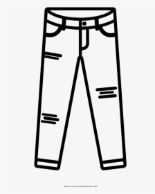 Ripped Jeans Coloring Page, HD Png Download, Transparent PNG