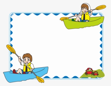 Kayak Frame - Kayak Clip Art Frame, HD Png Download, Transparent PNG