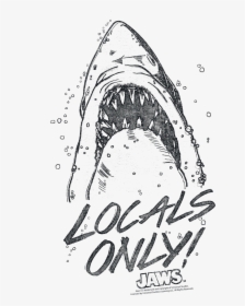 Jaws Locals Only Toddler T Shirt - Jaws, HD Png Download, Transparent PNG