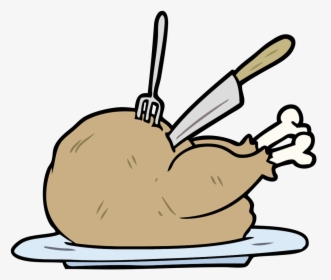 Turkey Is One Of The Top 7 Foods For A Healthy Brain - Carving Turkey Cartoon, HD Png Download, Transparent PNG