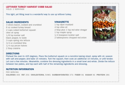 Leftover Turkey Harvest Cobb Salad Final - Dish, HD Png Download, Transparent PNG