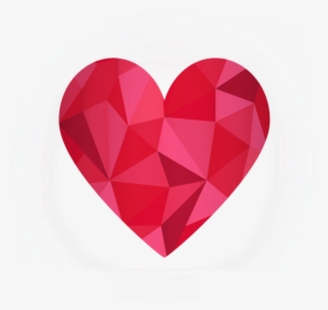 Heart Diamond Geometry Euclidean Vector Red Clipart - دوستت دارم, HD Png Download, Transparent PNG