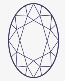 Heart Shaped Drawing At - Oval Diamond Drawing, HD Png Download, Transparent PNG