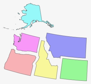 Usa, States, Northwest, Map, Alaska, Washington, Oregon - Oregon And Washington Vector, HD Png Download, Transparent PNG