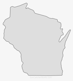 Wisconsin Map Outline Png Shape State Stencil Clip - Wisconsin State Silhouette, Transparent Png, Transparent PNG