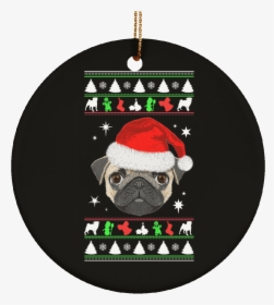 Pug Face Christmas Ornaments - T-shirt, HD Png Download, Transparent PNG