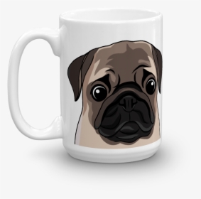 Pug Face Coffee Mug - Pug, HD Png Download, Transparent PNG