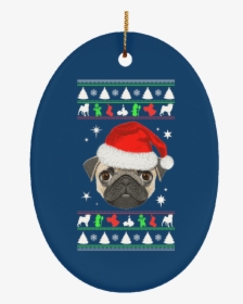 Pug Face Christmas Ornaments - Christmas Day, HD Png Download, Transparent PNG