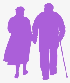 Old Couple Silhouette, HD Png Download, Transparent PNG