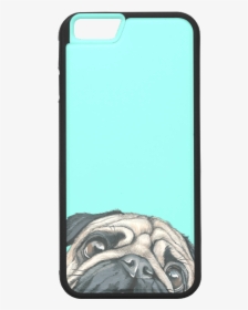 Funny Pug Dog Face Rubber Case For Iphone 6/6s - Mobile Phone Case, HD Png Download, Transparent PNG