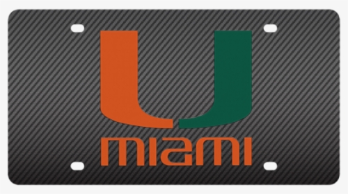 University Of Miami Hurricanes Carbon Fiber License - Emblem, HD Png Download, Transparent PNG