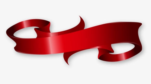 Red Ribbon Banner Png Vector Black And White Stock - Transparent Background Ribbon Png, Png Download, Transparent PNG